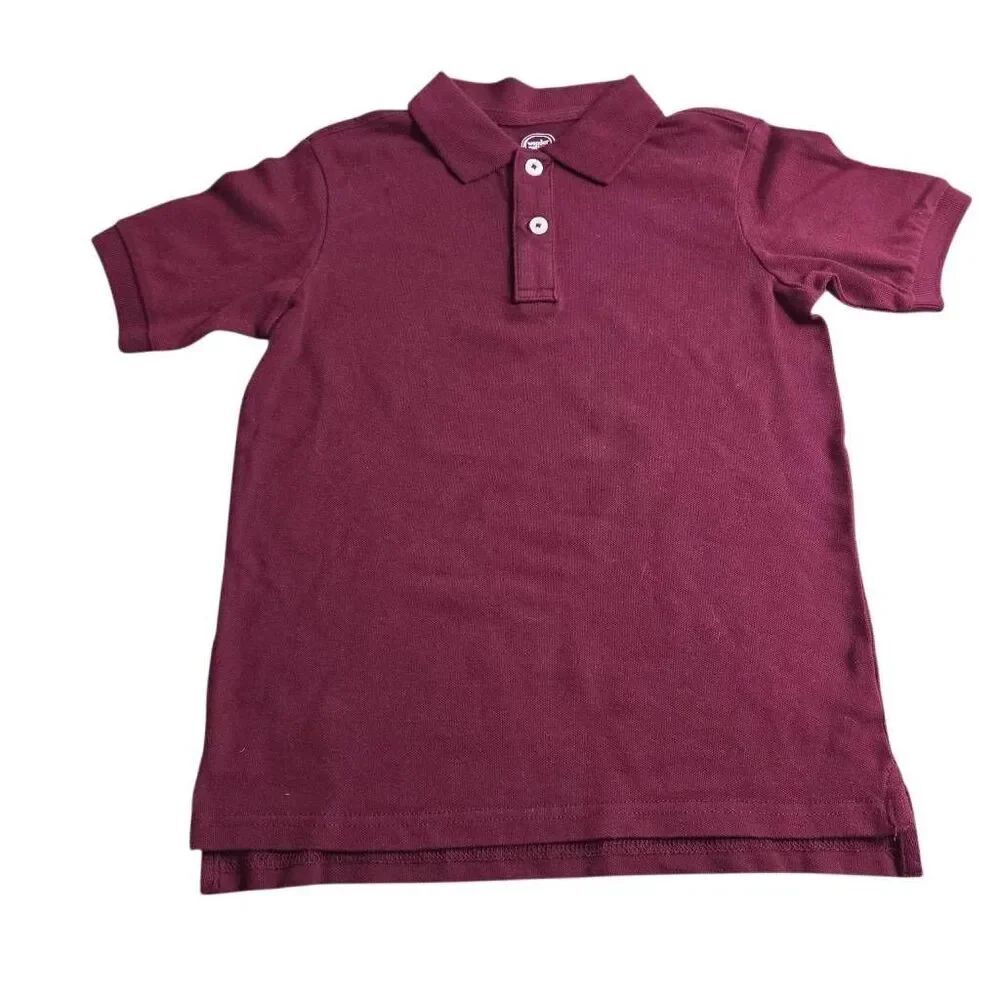Wonder Nation maroon polo shirt S6/7